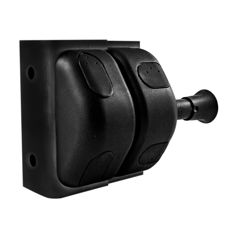 Friction Latch Glass-to-Wall (Square Edge) - Black